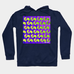 Green purple elephant ecopop Hoodie